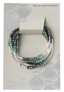 Scout Marine Silver Wrap Bracelet