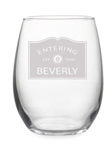 Load image into Gallery viewer, Town Pride Stemless Wine Glass
