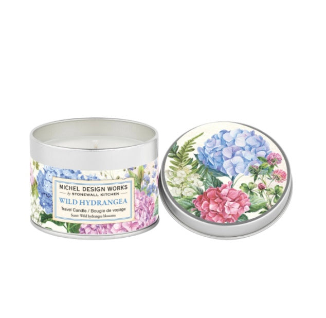 Wild Hydrangea Travel Candle