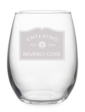 Load image into Gallery viewer, Town Pride Stemless Wine Glass
