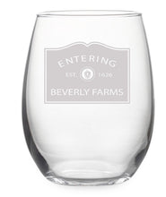 Load image into Gallery viewer, Town Pride Stemless Wine Glass
