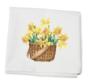 Daffodil Basket Tea Towel