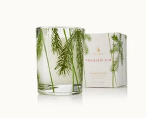 Frazier fir glass votive candle