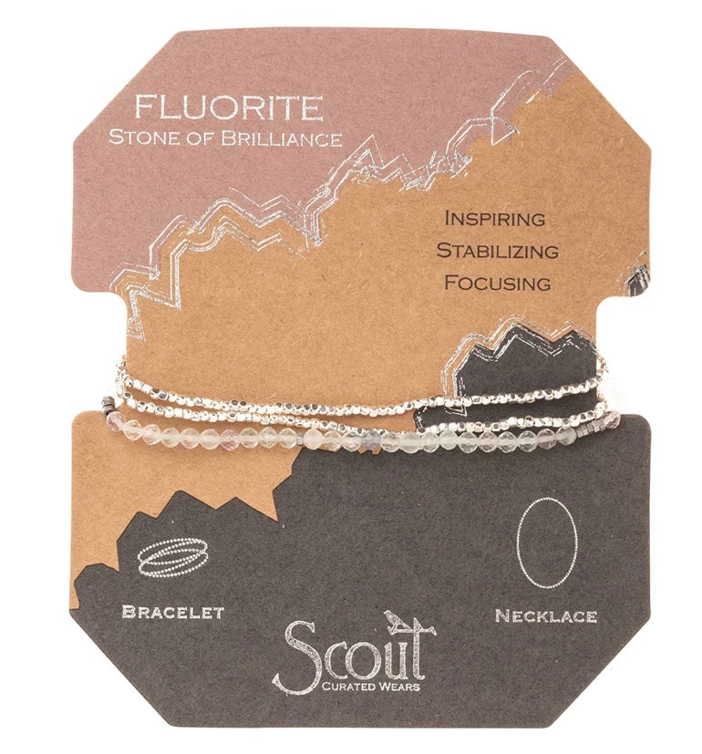 Scout Flourite Wrap Bracelet