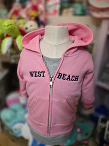 Toddler baby pink zip hoodie
