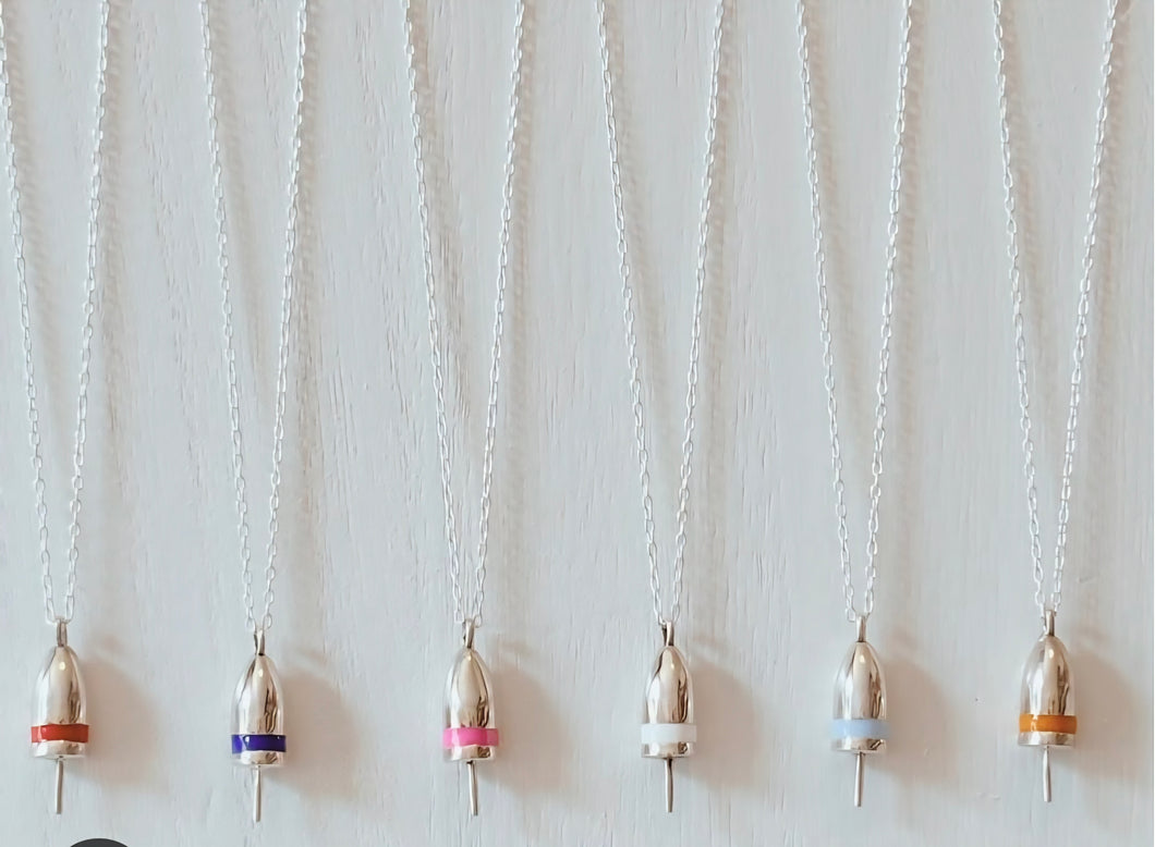 Sterling silver buoy necklace by Patsy Kane