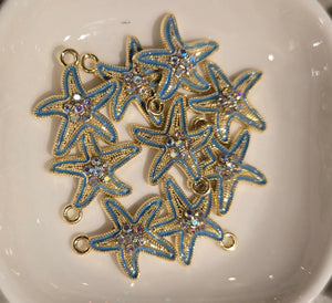Starfish crystal charm