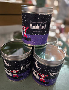 Custom Marblehead Santa candle