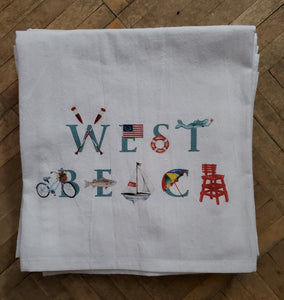 West Beach Tea Towel